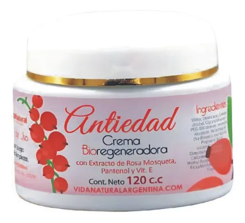 Crema Facial Antiedad Rosa Mosqueta 120 Ml Bioregeneradora