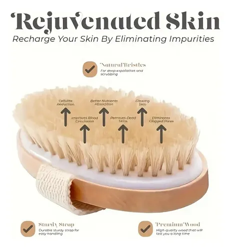 Cepillo Corporal Exfoliante De Madera 1 Pieza