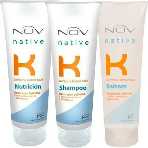 Kit Nov Native Keratina Shampoo + Balsam + Nutrición