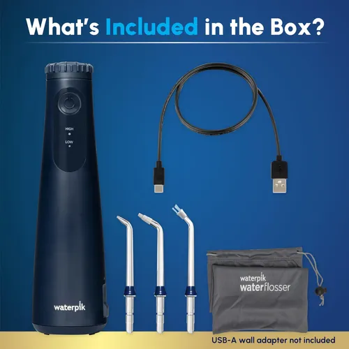 Hilo Dental Inalámbrico Waterpik Wf-27, Portátil, Azul Azul