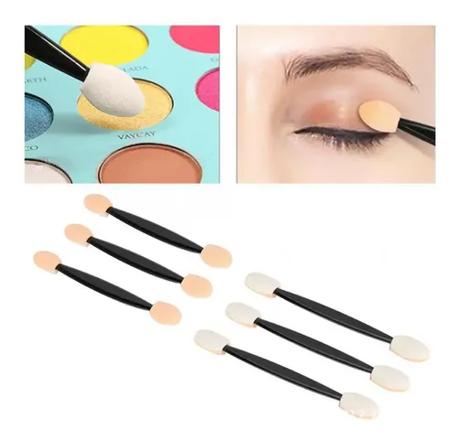 L X 100pcs Mujer Pincel Esponja Doble Cara Para Sombra De 2