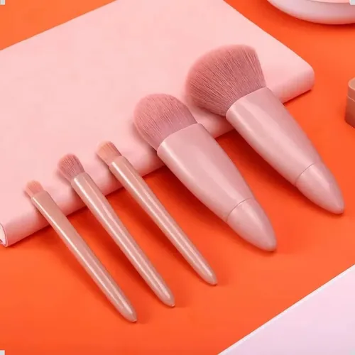 M/h Set De Brochas De Maquillaje Con Estuche 5 Piezas