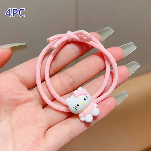 4 Coleteros Hello Kitty De Alta Elasticidad, Regalo Para Mej Juego De 4 Piezas Hello Kitty