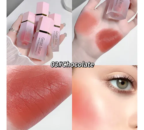 Gege Bear Blush Rubor Líquido 6 Tonos Rostro Tono Del Maquillaje T3 Chocolate