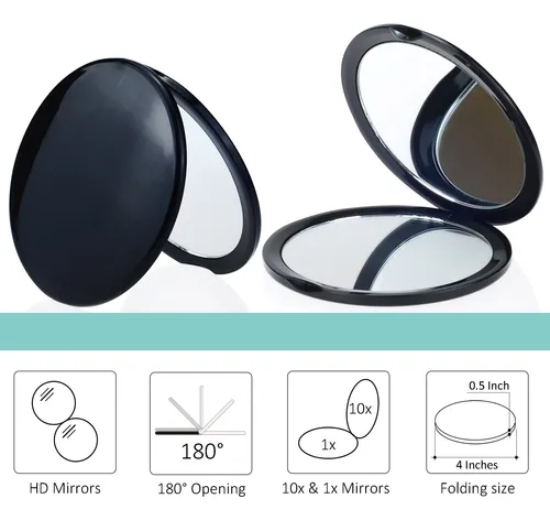 Espejo De Bolsillo Para Maquillaje Vrhere Mirrim Con Aumento