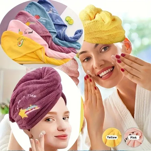 Toalla Gorro De Microfibra For Secado Rápido De Cabello
