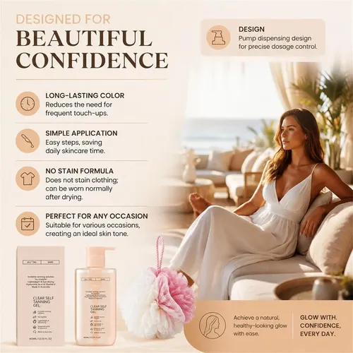 =gel Autobronceador Transparente, Hidratante Facial Y Bronce