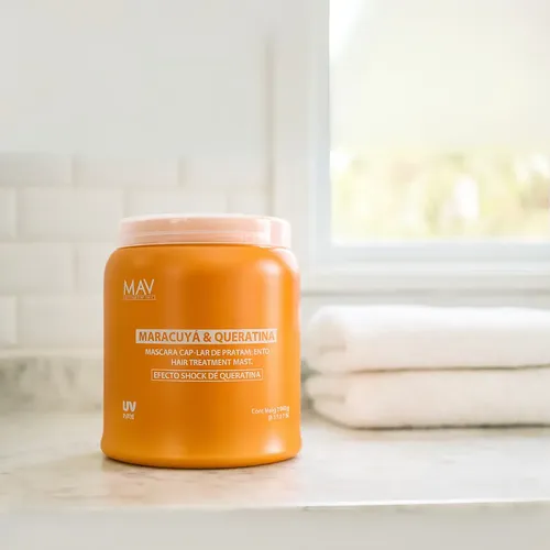 Baño De Crema Maracuyá Y Keratina 1kg Hidratación Reparación