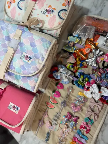 Organizador De Guardado De Accesorios Para El Cabello Color Lila Sirena