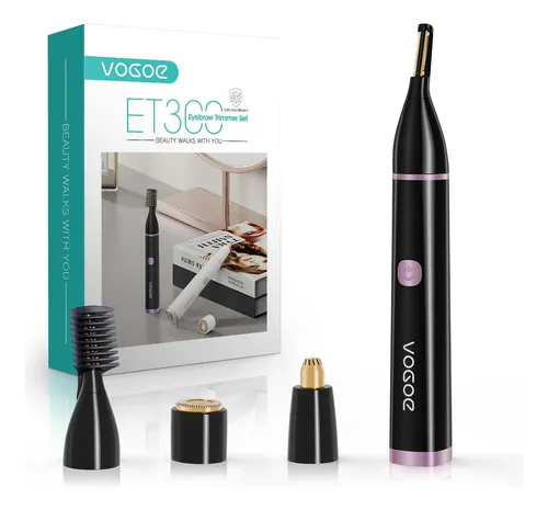Depiladora Eléctrica Recargable Negra 3 En 1 Facial