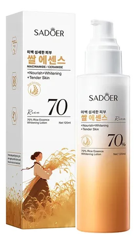 Loción De Arroz Iluminadora 2026 Sadoer 70% 120 Ml Yc