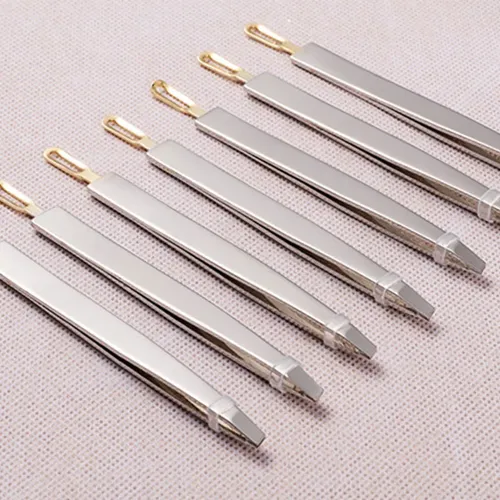 Set De 2 Pinzas De Acero Inoxidable Para Cejas
