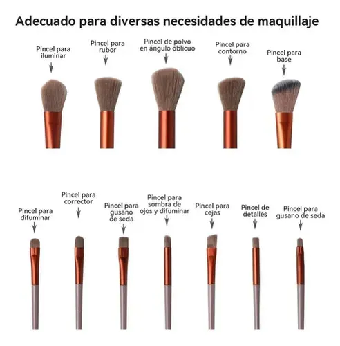 Set De Brochas Zihongrouyu Con 52 Piezas Y Bolsa Enrollable