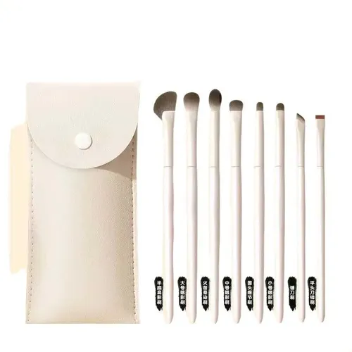 Set 10 Brochas Para Ojos Rostro Contorno E Iluminador