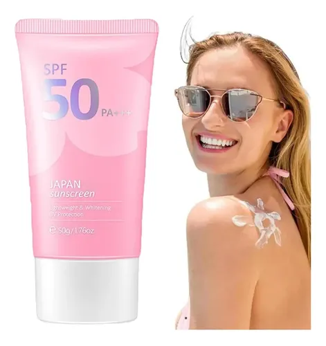 Protector Solar Japonés Spf 50 Pa+++ Crema Rosada 50g