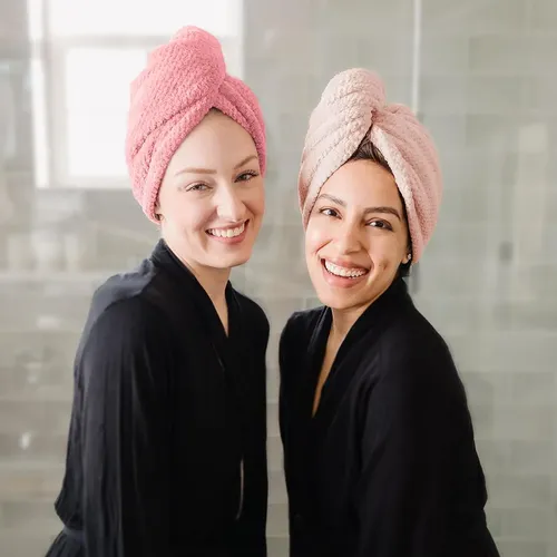 Paquete De 4 Gorros Microsecos Grandes Para Cabello: Superab