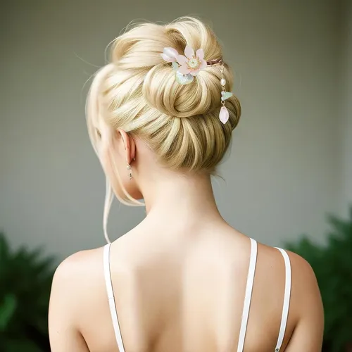 Prendedores Florales Rosa Hechos A Mano Para Pelo