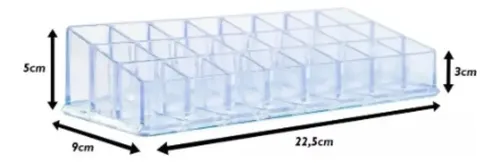 Organizador Acrilico Porta Labiales 24 Compartimientos