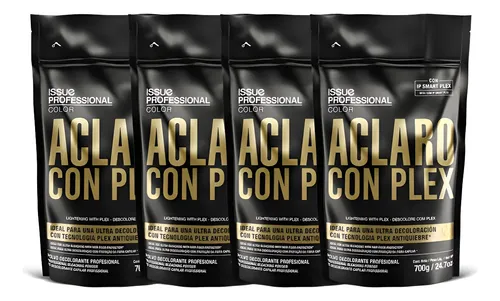 Polvo Decolorante Issue Aclaro Con Plex Antiquiebre 700gr X4