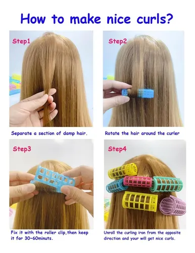 Juego De Rulos Plásticos Moodkey, 30 Para Rizar El Cabello