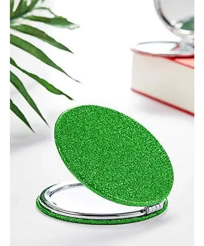 Espejo Compacto Omiro Redondo Con Aumento De 1x/10x, Verde