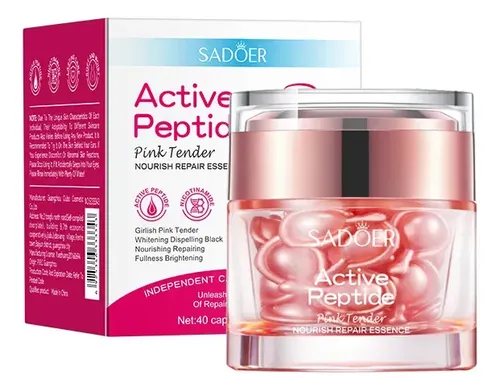 Sadoer Active Peptide Pink Tender Cápsulas Faciales X40 Und Todo Tipo De Piel Día/noche