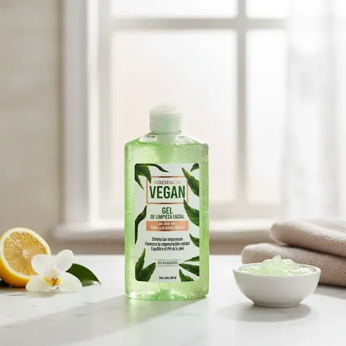 Gel Limpieza Facial Vegana Aloe Vera Limon Orquidea Blanca
