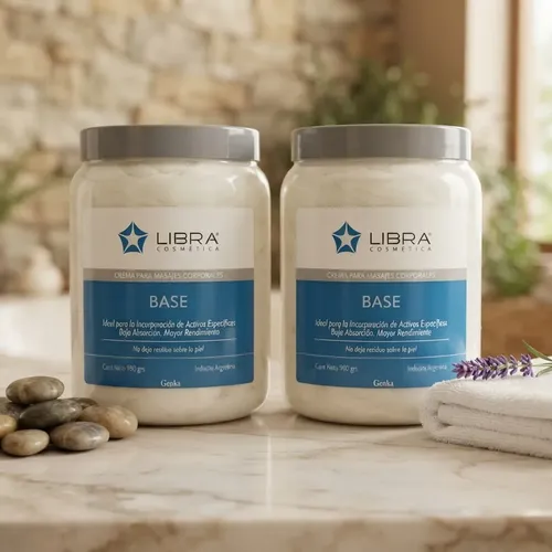 Crema Base Para Masajes Corporales 1 Kilo X 2 Potes Libra