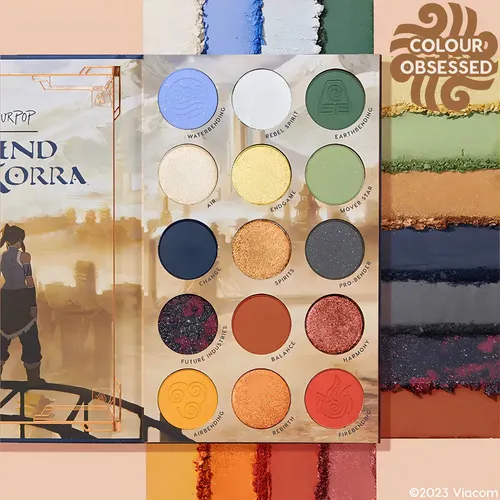 Paleta de Sombras ColourPop Legend of Korra con 15 Tonos