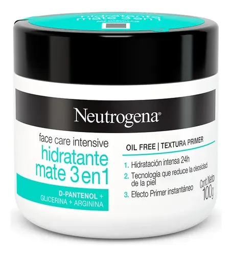 Crema Facial Neutrogena Hidratante Mate 3 En 1 – 100g