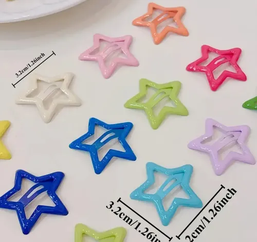 70 Piezas Prendedores Horquilla Para Niñas Con Forma De Estr