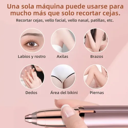 D 2pcs Recargable Depiladora De Cejas Eléctrica De Precisión