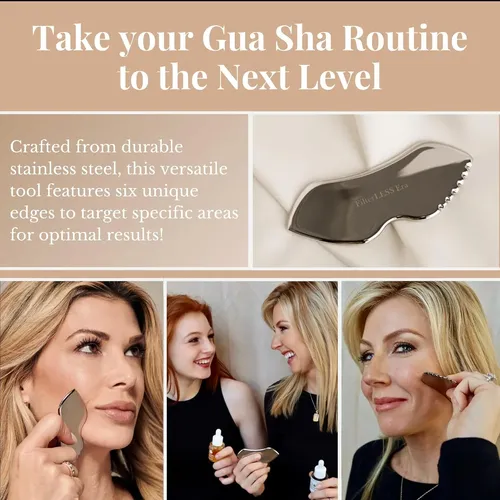 Herramienta Gua Sha Acero Facial Masaje Y Drenaje