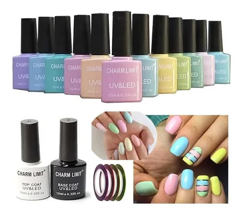 Kit Completo D Decoración Deco Esmaltes Semipermanentes Gel