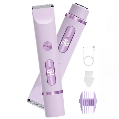 Rasuradora Eléctrica Recargable 2 En 1 Para Mujer Violeta