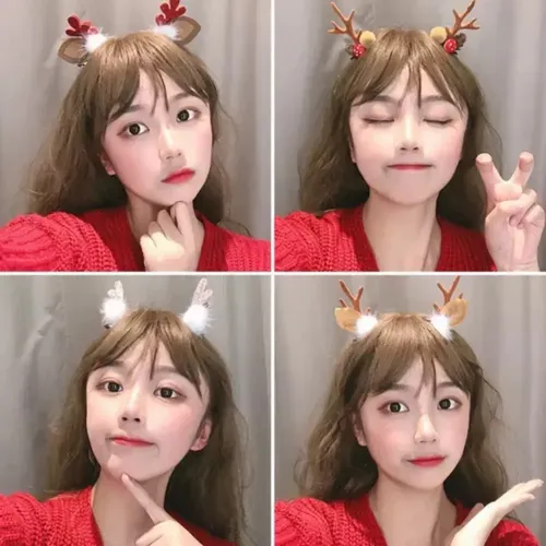 8 Pinzas Navideñas Para Niñas, Accesorios Para El Cabello