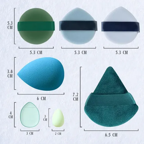 Juego De 15 Esponjas De Maquillaje,polvo Facial, Esponjas