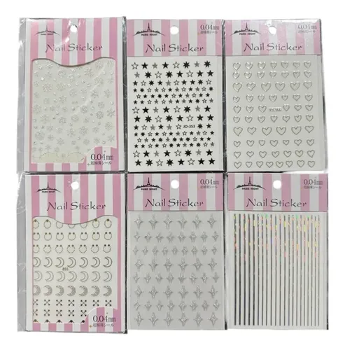 Pack X5 Stickers Para Uñas Nail Art Decoración – Paris Night