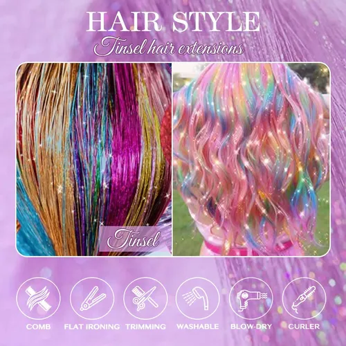 Kit De Purpurina Para Cabello Hersun 10 Colores 48 In