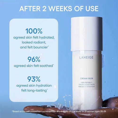 Tónico Facial Laneige Cream Skin con Ceramidas y Péptidos de 170 mL