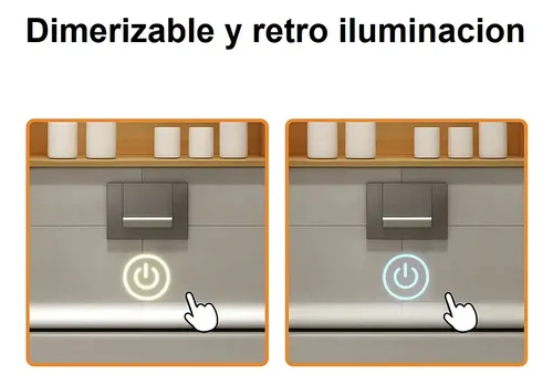 Interruptor Touch Modulo Sensor Tactil Espejo Luminoso Led