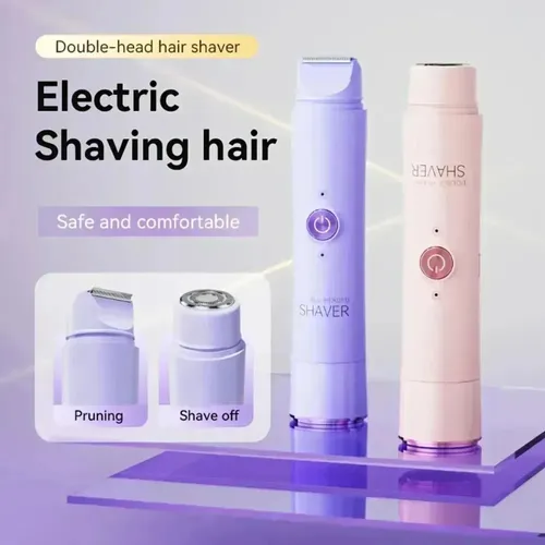 Afeitadora Eléctrica De Doble Cabezal Para Mujer, Dispositiv Purple