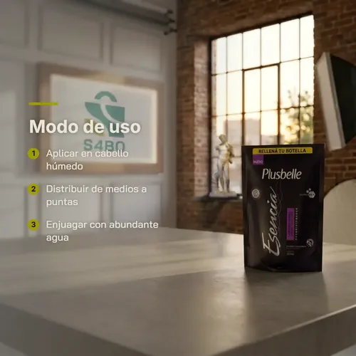 Acondicionador Plusbelle Largo Saludable 300ml S4bo Pack X2