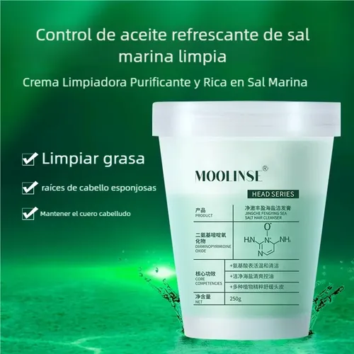 Exfoliante Capilar De Sal Marina, Control De Grasa, Volumen