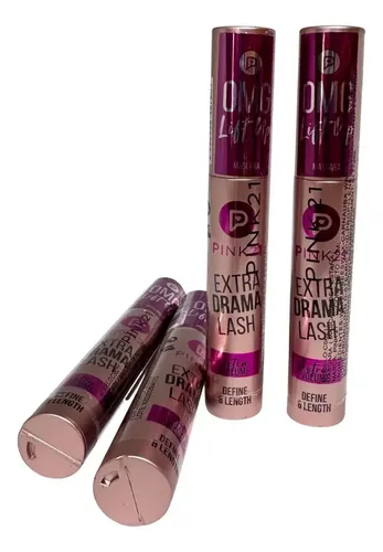 Mascara Pestañas Extra Drama Lash Pink21 Volume Definelenght Negro