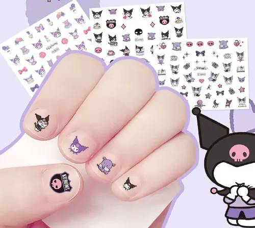 6000 Stickers Uñas Brillan En La Oscuridad Kuromi