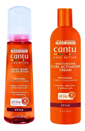 Crema Activadora Rizos Cantu + Mousse Volumen Kit Definicion