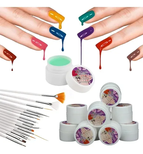 Kit Uñas Cabina Esmalte Semipermanente Decoracion Gel Uv