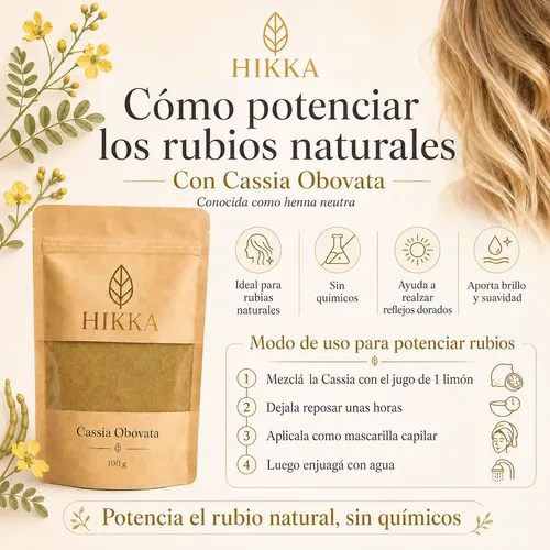 Cassia Obovata Hikka Usos Mascarilla Capilar 100% Vegetal