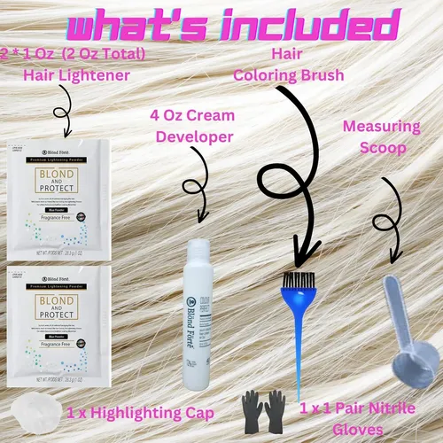 Kit De Decoloración Blond Forte 8+ Con Revelador 20 Vol